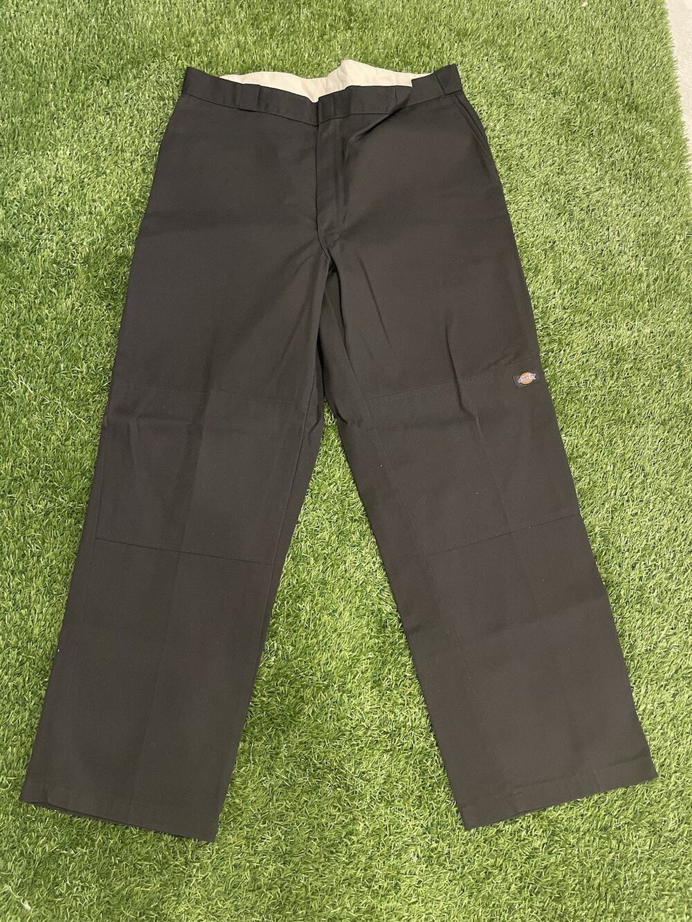 Dickies 85283 Loose Fit Double Knee Work Pants Mens 42x34 Black Skate Cargo